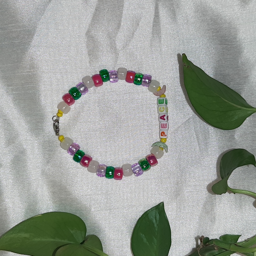 "PEACE" Bead Bracelet
